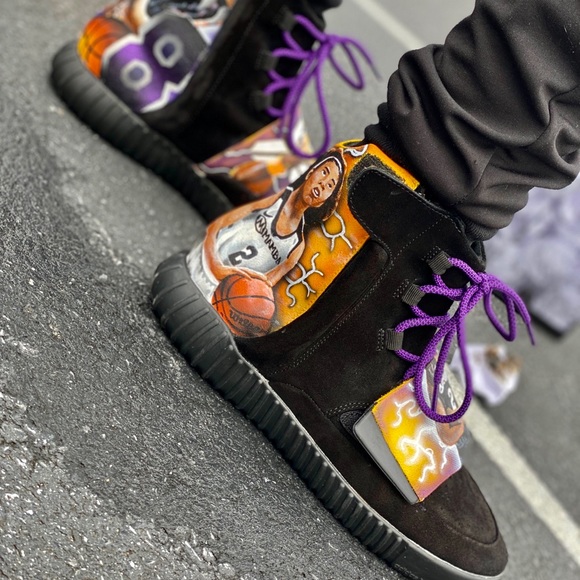 Custom Kobe x Gigi yeezy 750 - Picture 2 of 4